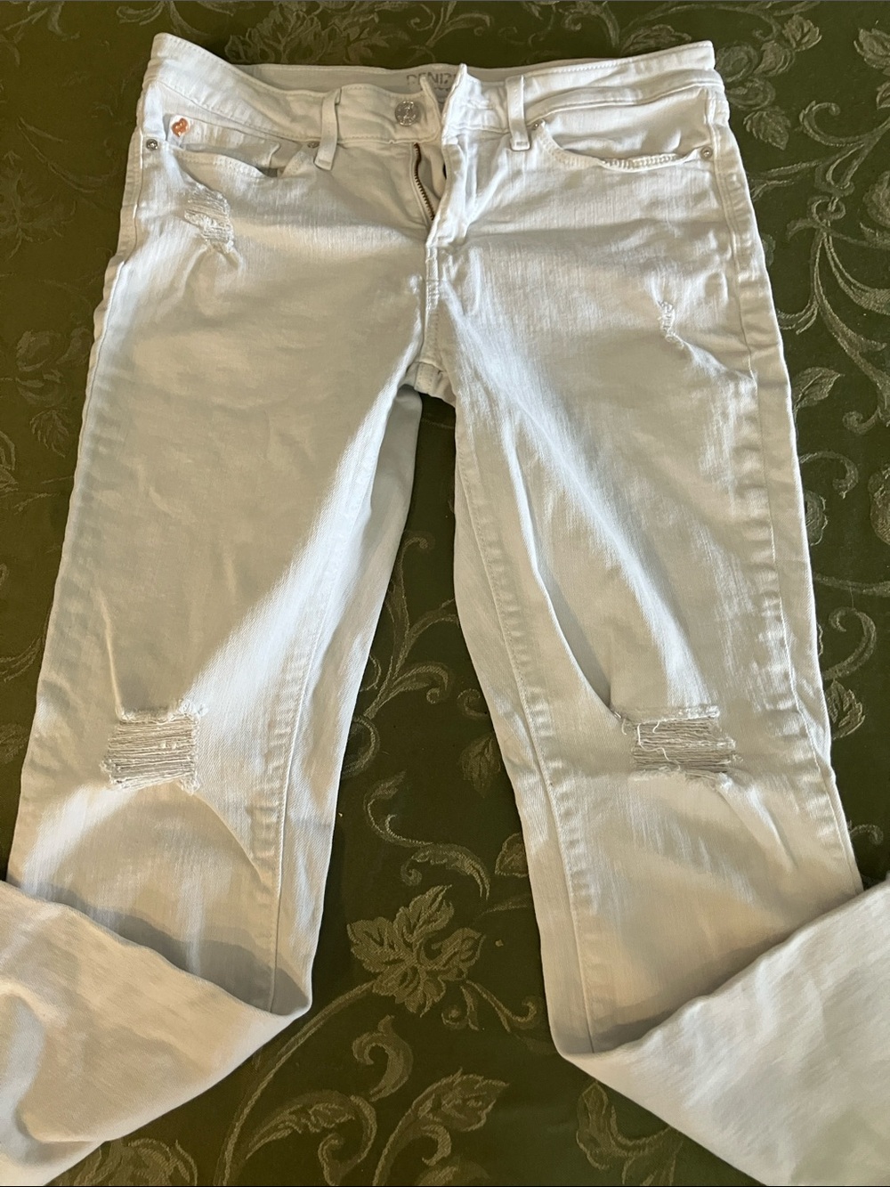 Denizen from Levi's White Skinny Ripped Jeans